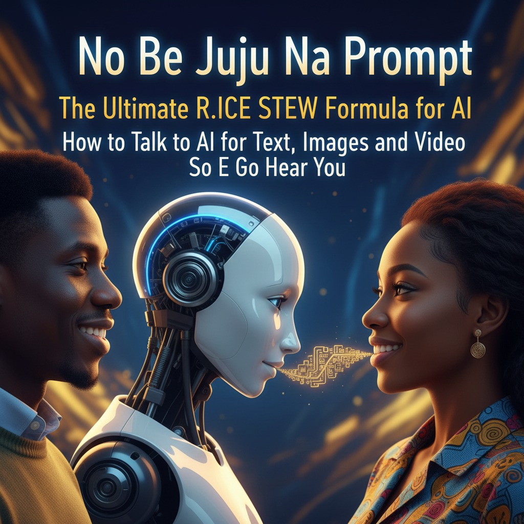 No Be Juju, Na Prompt:The Ultimate R.I.C.E. & S.T.E.W. Formula for AI- How to Talk to AI for Text, Images, and Video So E Go Hear You